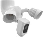 Weatherproof security camera adapter mount for roof overhang installation