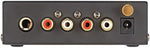 Side profile of Dpofirs turntable amplifier illustrating its space saving compact design footprint