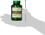 Nutritional facts and ingredients label on Puritan's Pride plant based flax oil capsule