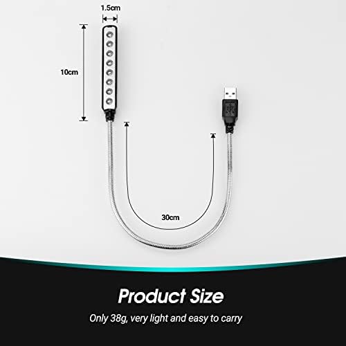 Daffodil black flexible gooseneck accessory showing the standard USB interface