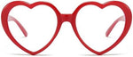 Red heart shaped vintage fashion glasses for women