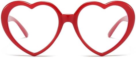 Red heart shaped vintage fashion glasses for women