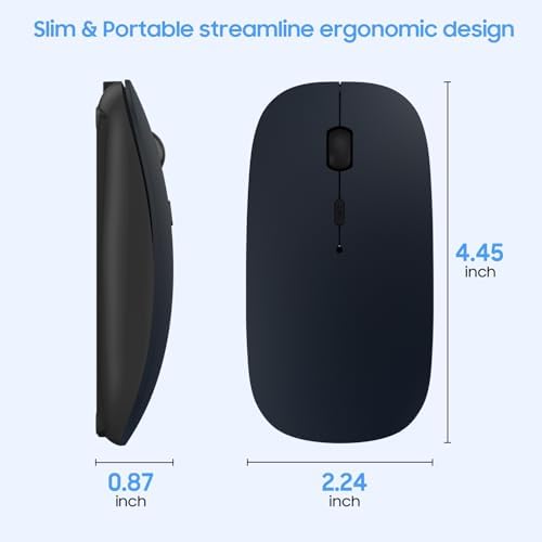 SUNGI silent click mouse connected via Bluetooth to an iPad workspace
