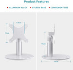 Visual guide showing the easy two step assembly process for the smart display mount