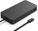 Authentic USA imported Surface docking hub positioned flat showing matte black sustainable finish