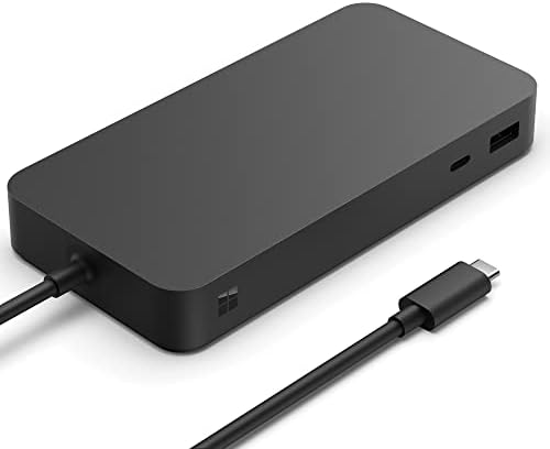Authentic USA imported Surface docking hub positioned flat showing matte black sustainable finish