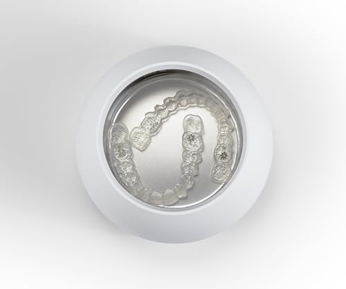 Ultrasonic clear aligner cleaning machine displaying one touch power button interface