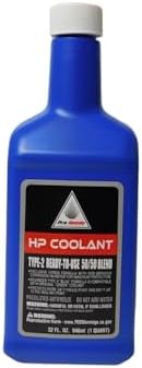 Premium USA imported motorcycle radiator fluid with included disposable paper funnel.