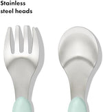 OXO Tot toddler cutlery set flat anti-roll design