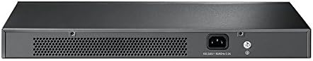 TP-Link 16 port rackmount gigabit switch premium black metal chassis angled perspective