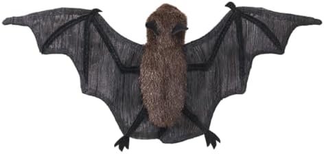 Folkmanis miniature bat puppet placed on a finger to demonstrate storytelling use.