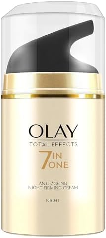 Olay anti-aging night cream jar and pump dispenser