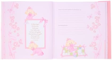 Our Baby Girl first year journal displaying the premium protective gift box packaging with acetate window