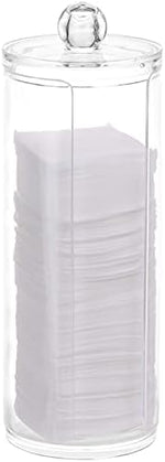 Tecbeauty acrylic cotton round dispenser showing side slot access