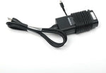 Dell type-c power adapter with wrap around rubber strap close up