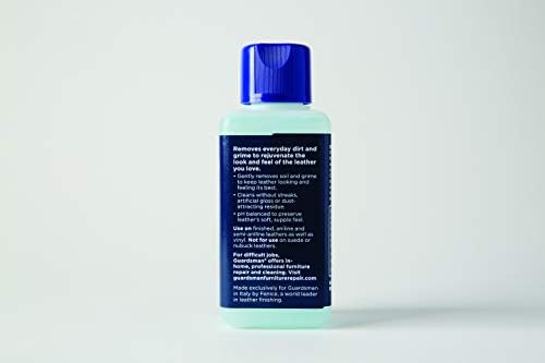 Back label of Guardsman Clean and Renew showing pH-balanced formula details for car interiors.