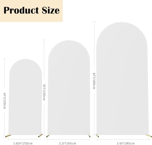 Maiangel three piece round top chiara backdrop covers in four five six feet sizes