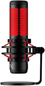 HyperX QuadCast standalone microphone showcasing the anti-vibration shock mount