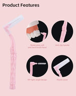 Orthodontic braces cleaning brush tool showing non slip handle design