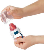 Baby using OXO Tot teething feeder with silicone pouch