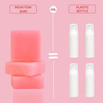 Triple pack of pink Muun yoni soap bars for daily moisturizing care.