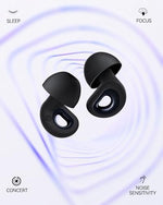 BIGOOD noise reduction earplugs showing the comfortable low profile design for sleeping