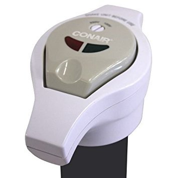 Conair HLM5CS Compact Hot Lather Cap Heating System front view on shaving cream can