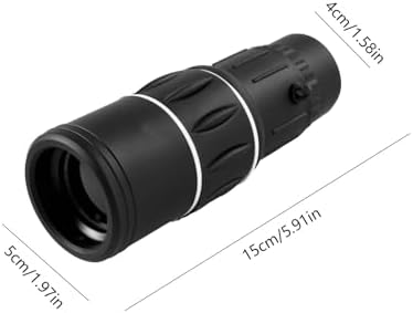 Full product kit including the black TSQQST monocular telescope, nylon carrying case, and microfiber cleaning cloth.