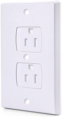 Austor child proofing outlet plate installation view
