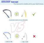 Aiolekup book light showing different color temperature light modes