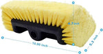 Premium scratch free vehicle washing brush head with dense feather tipped fibers
