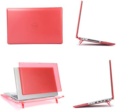 mCover shatter proof pink computer shell angled view demonstrating snap on fitment mechanism