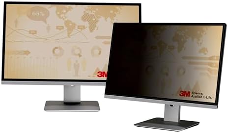 Authentic 3M plastic monitor filter demonstrating reversible glossy and matte sides comparison