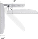 Side view of SYLVOX small smart kitchen TV showing 360 degree rotation mechanism.