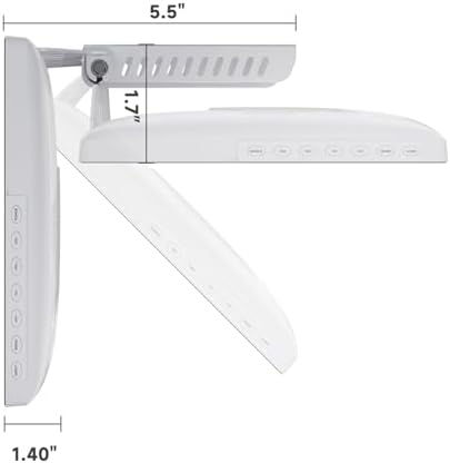 Side view of SYLVOX small smart kitchen TV showing 360 degree rotation mechanism.