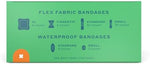 Welly flexible fabric bandage stretching over a knuckle to demonstrate durable movement flexibility.