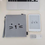 Kimhachan e-reader sleeve showing the plush interior padding.