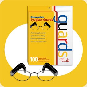 Product Club eyeglass guard protective sleeves front view professional salon accessory