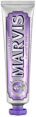 Marvis luxury Italian toothpaste packaging showing the 3.8 ounce tube and matching box