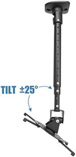 Close up of heavy duty steel ceiling projector mount bracket