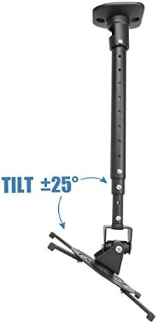 Close up of heavy duty steel ceiling projector mount bracket