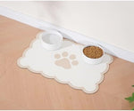 Ralxion Scalloped Dog Feeding Mat vegan leather texture closeup