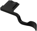 Bitubol hot shoe thumb rest showing precise fit on camera body