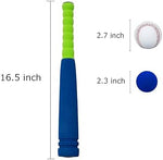 Blue 16.5 inch foam baseball bat for toddlers
