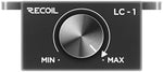 Inline universal audio volume controller male and female RCA connection setup.