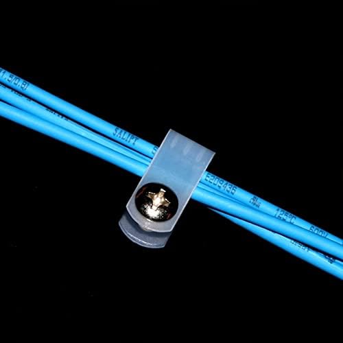 Teansic heavy duty R-type wire clips highlighting the official flame retardant material texture close up.