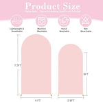 Suppromo pink stretchy backdrop covers set installed side by side