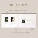 Paperell guest book open showing unlined high-quality pages