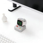 Juubu arcade charging station holding smartwatch in nightstand mode