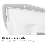 OXO Tot wipes holder with wipes ready for one handed use